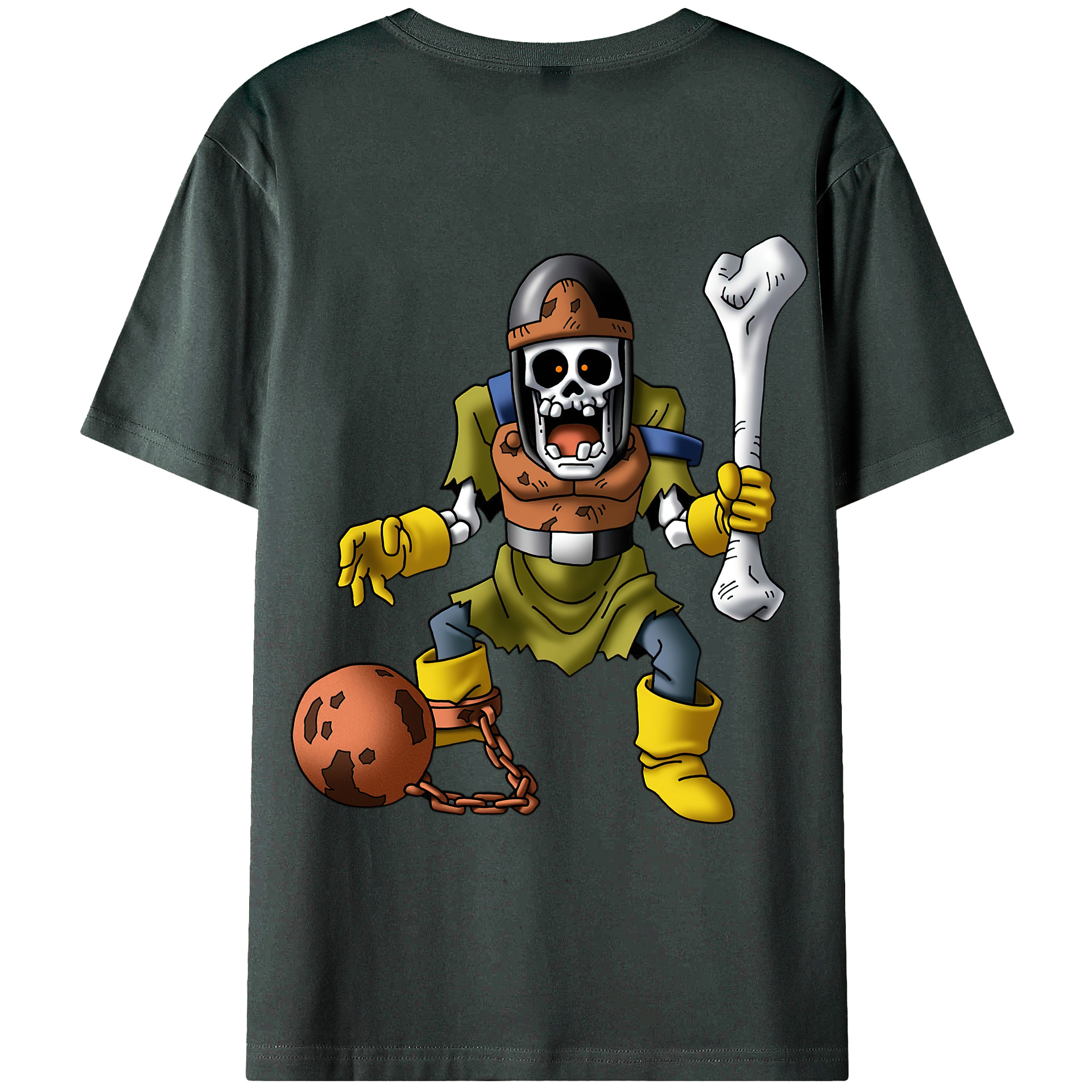 （画像用） ドラゴンクエスト Doragon Kuesuto Dragon Quest 綿100％ メンズ半袖Tシャツ（バックプリント） 通気性